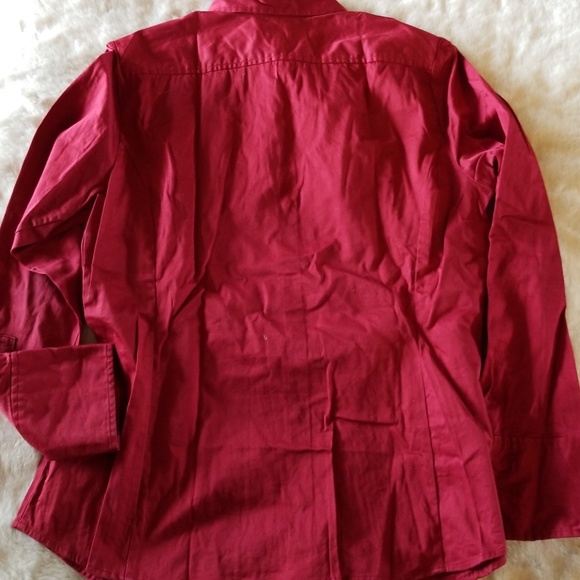 3 for $20 Merona red oxford button down top size L - Picture 5 of 6
